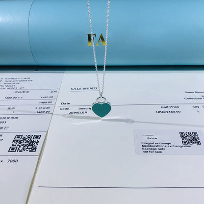 [⭐Veyra Jewels]SMALL HEART TAG PENDANT STERLING SILVER