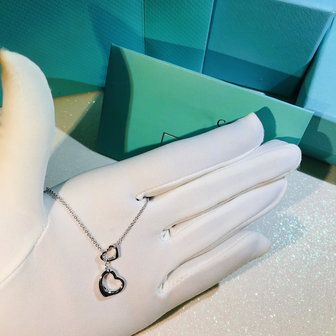 [⭐Veyra Jewels]OPEN HEART LARIAT NECKLACE SILVER