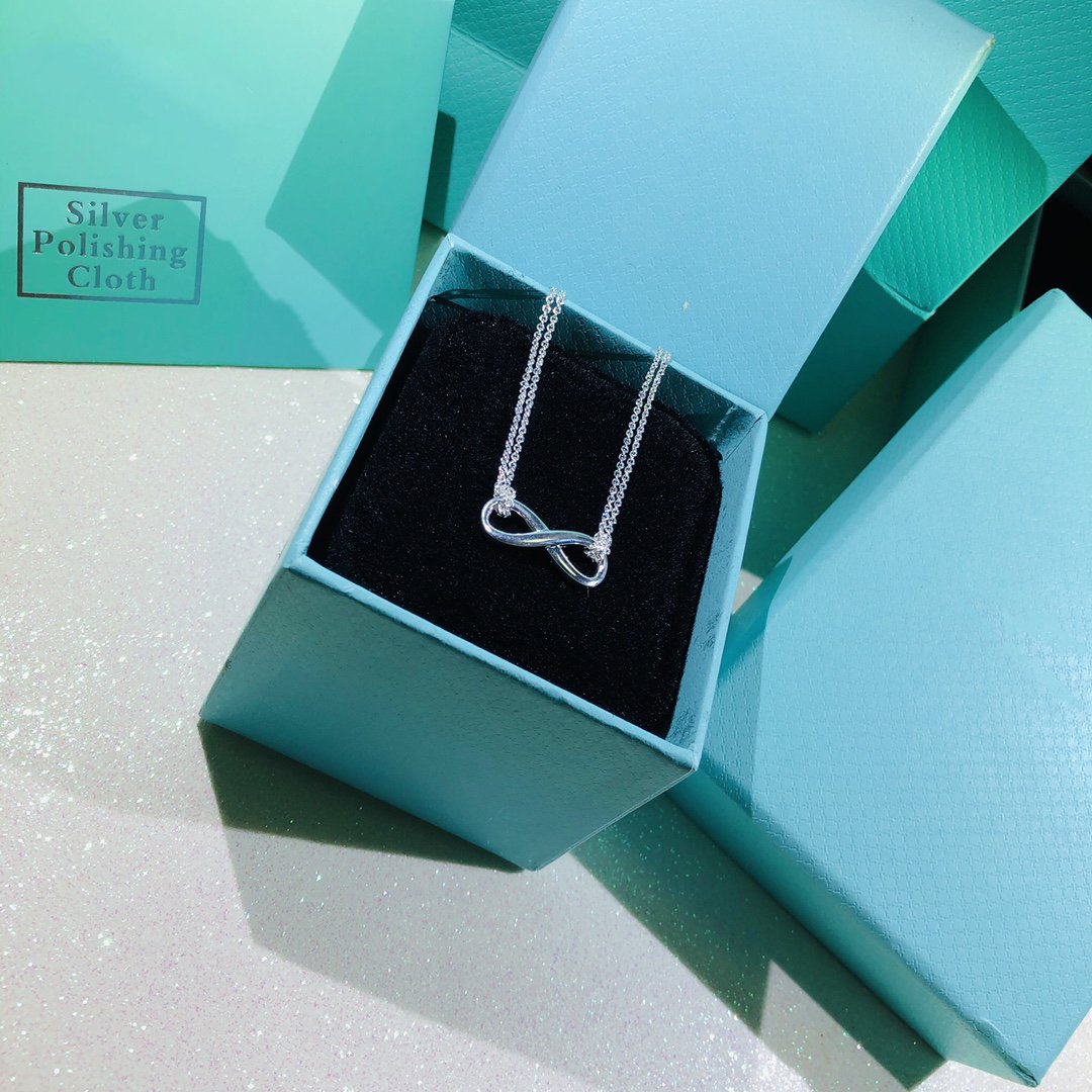 [⭐Veyra Jewels]SILVER INFINITY DOUBLE CHAIN NECKLACE