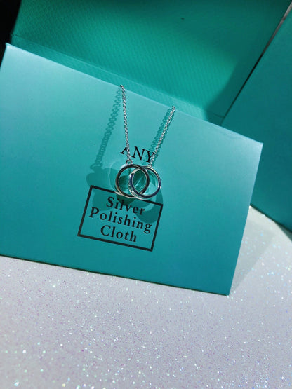 [⭐Veyra Jewels]INTERLOCKING CIRCLES PENDANT SMALL NECKLACE