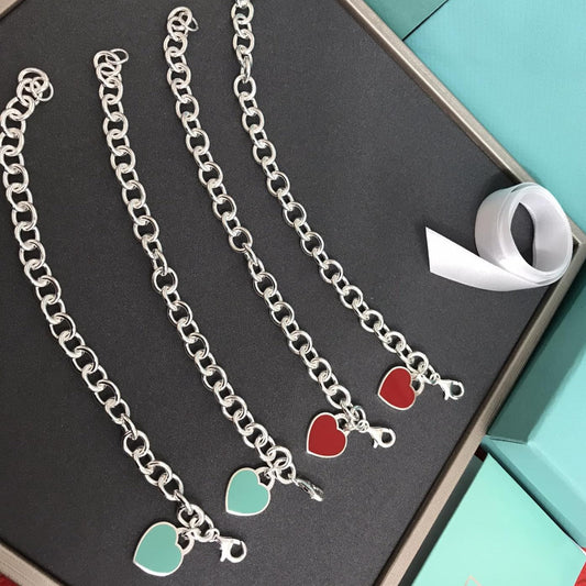 [⭐Veyra Jewels]HEART TAG BRACELET SILVER MEDIUM