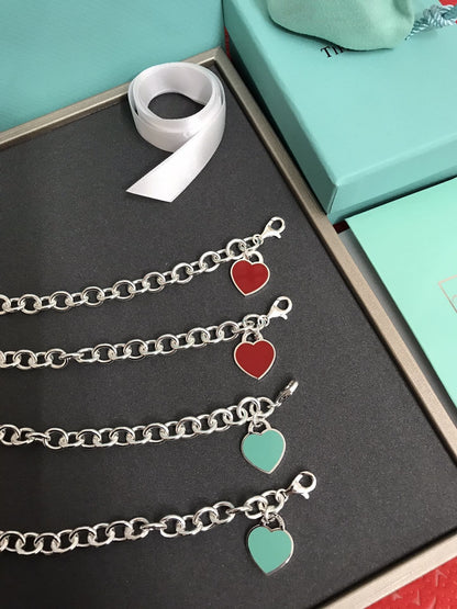 [⭐Veyra Jewels]HEART TAG BRACELET SILVER MEDIUM