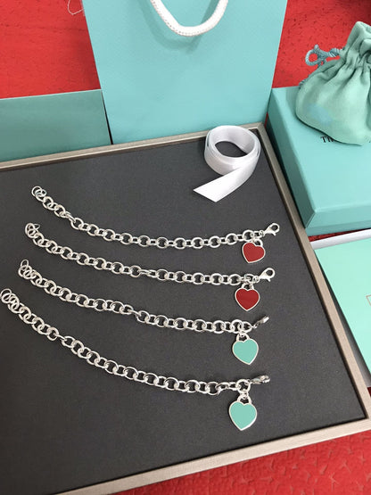 [⭐Veyra Jewels]HEART TAG BRACELET SILVER MEDIUM