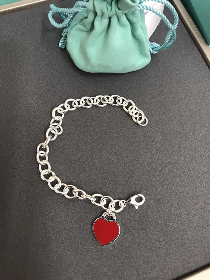 [⭐Veyra Jewels]HEART TAG BRACELET SILVER MEDIUM
