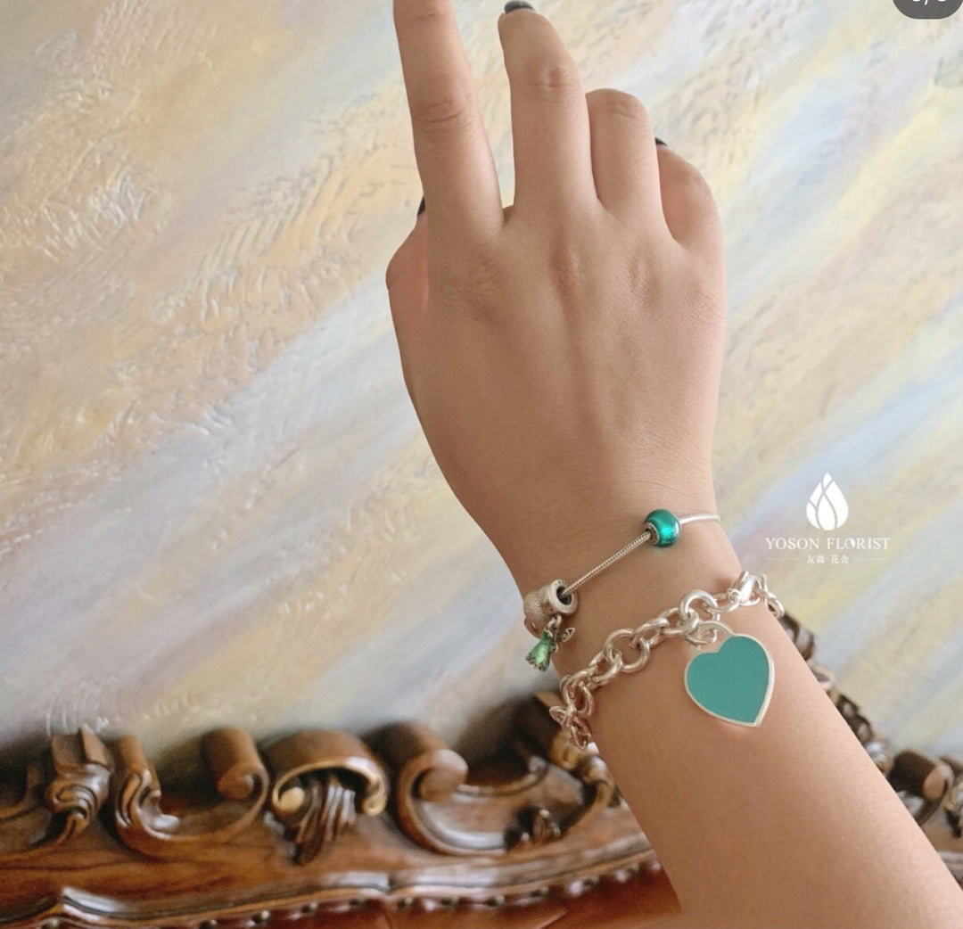[⭐Veyra Jewels]HEART TAG BRACELET SILVER MEDIUM