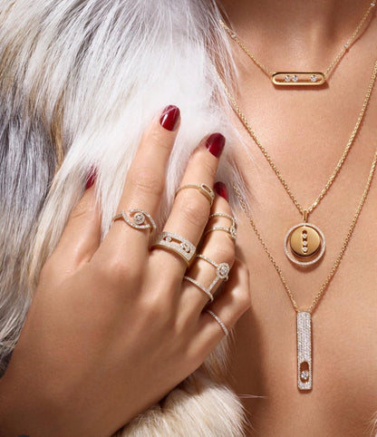 [⭐Veyra]Demo MOVE PM NECKLACE PINK GOLD DIAMOND