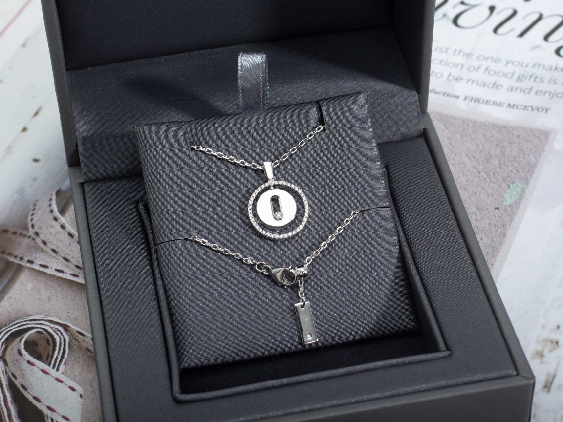 [⭐Veyra]Demo MOVE PM NECKLACE SILVER DIAMOND