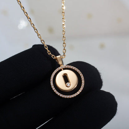 [⭐Veyra]Demo MOVE PM NECKLACE PINK GOLD DIAMOND