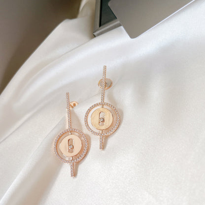 [⭐Veyra]Demo MOVE ARROW PINK GOLD DIAMOND EARRINGS