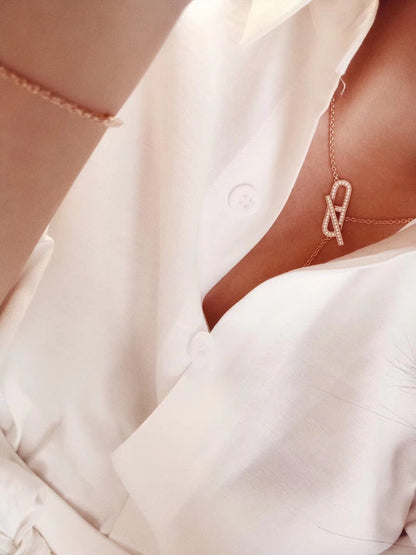 [⭐Veyra]HM FIRE PIG NOSE NECKLACE TRENDY STREET