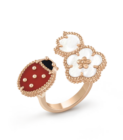 [⭐Veyra]Veyra 3 MOTIF ROSE GOLD RING
