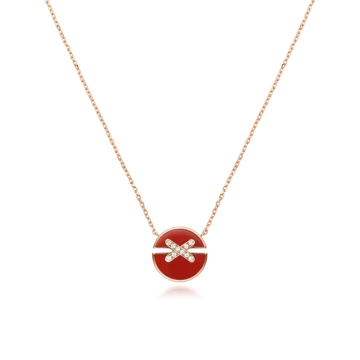 [⭐Veyra]JEUX DE ROSE GOLD DIAMOND NECKLACE