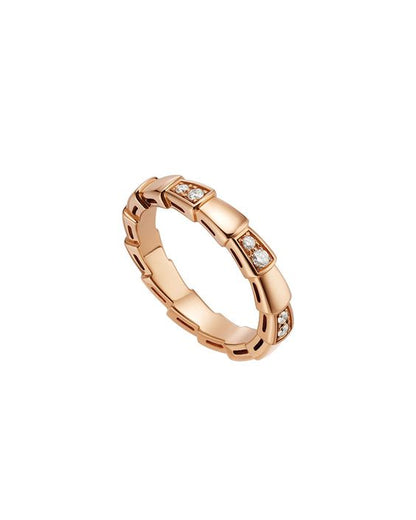 [⭐Veyra]SERPENTI RING PINK GOLD  3MM