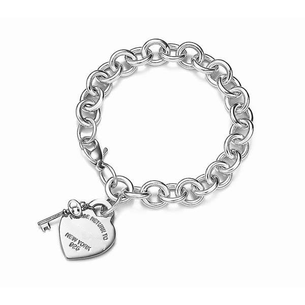 [⭐Veyra Jewels]KEY HEART CARD CHUNKY INTERLOCKING BRACELET LENGTH