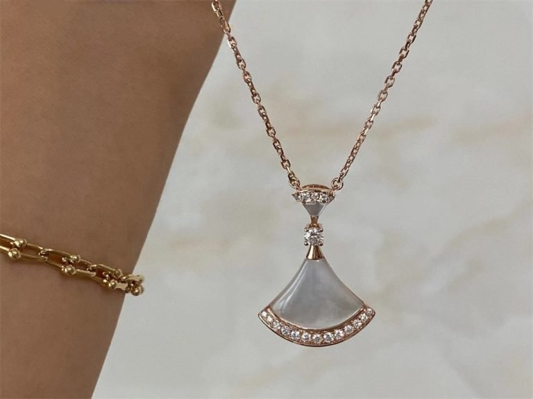 [⭐Veyra]DREAM NECKLACE MOP PINK GOLD DIAMOND