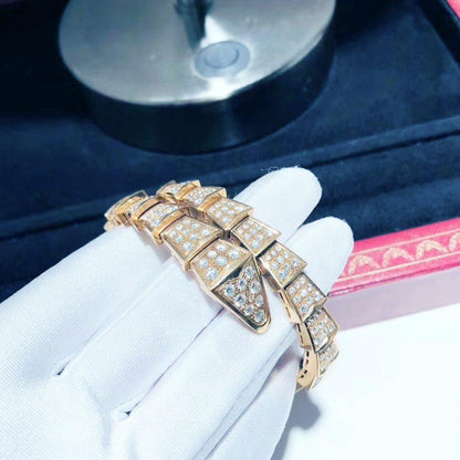 [⭐Veyra]SERPENTI BRACELET 8MM PINK GOLD DIAMOND