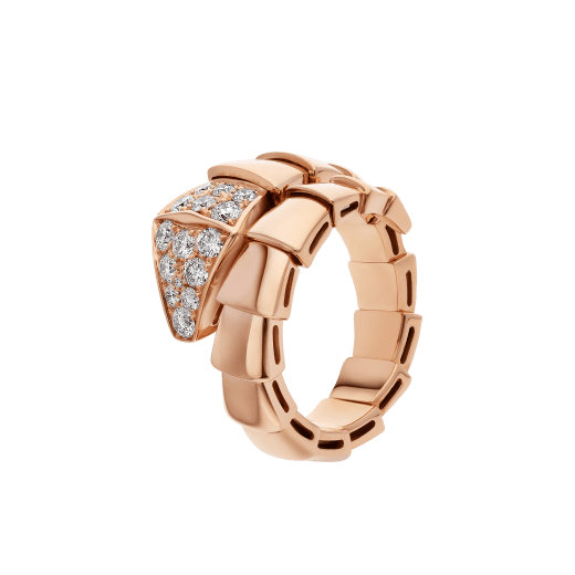 [⭐Veyra]SERPENTI RING PINK GOLD DIAMOND