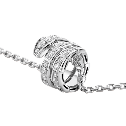 [⭐Veyra]SERPENTI  NECKLACE DOUBLE RING DIAMOND