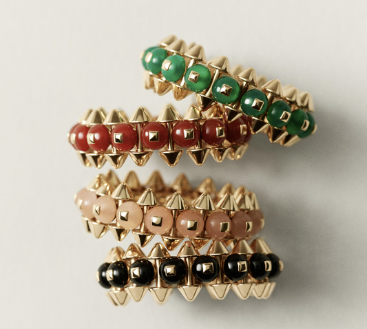 [⭐Veyra]CLASH ELEGANT ROSE GOLD RING FEATURING NATURAL AGATE