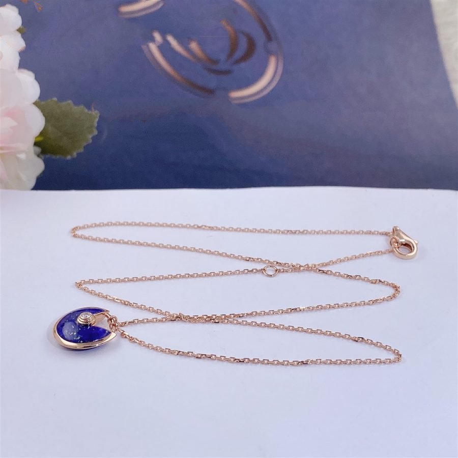 [⭐Veyra]AMULETTE ROSE GOLD AGATE NECKLACE