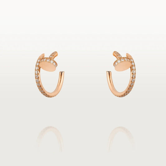 [⭐Veyra]JUSTE EARRINGS 12.75MM PINK GOLD DIAMOND