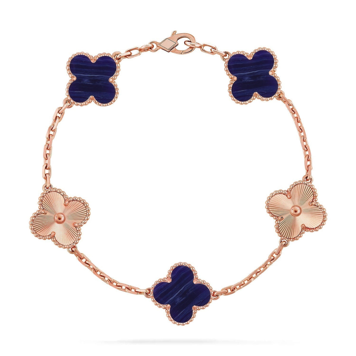 [⭐Veyra]CLOVER 5 MOTIF PURPLE STRIPES BRACELET COLLECTION