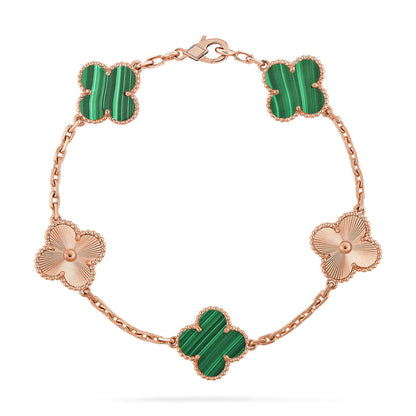 [⭐Veyra] CLOVER 5 MOTIF MALACHITE BRACELET COLLECTION