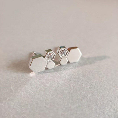 [⭐Veyra]BEE LOVE SILVER DIAMOND EARRINGS
