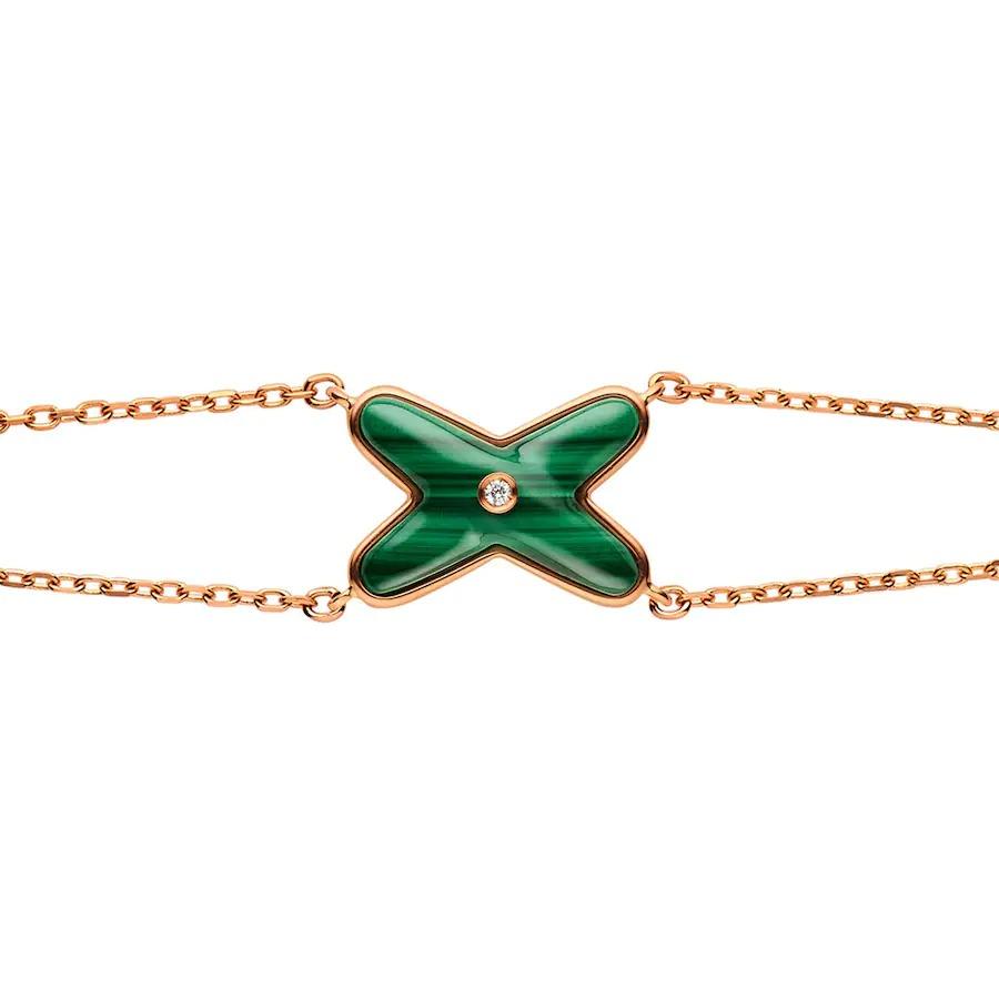 [⭐Veyra]JEUX BRACELET MALACHITE PINK GOLD 1 DIAMOND