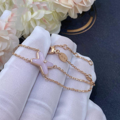 [⭐Veyra]JEUX BRACELET PINK MOP PINK GOLD 1 DIAMOND