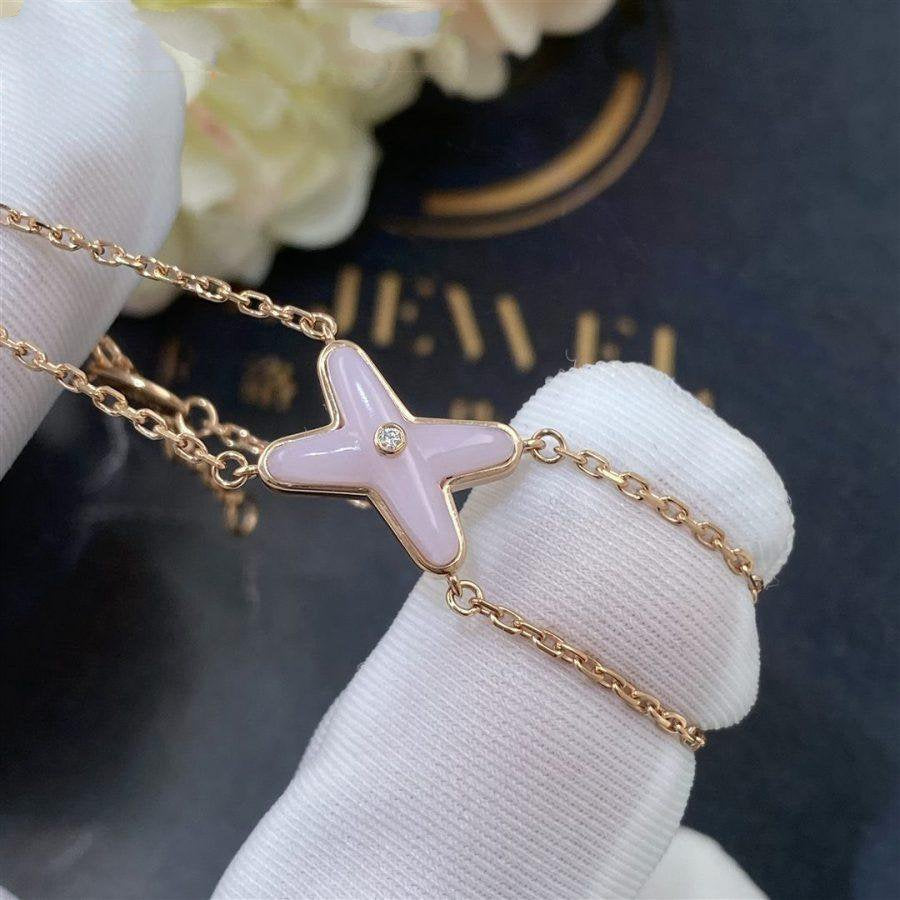 [⭐Veyra]JEUX BRACELET PINK MOP PINK GOLD 1 DIAMOND