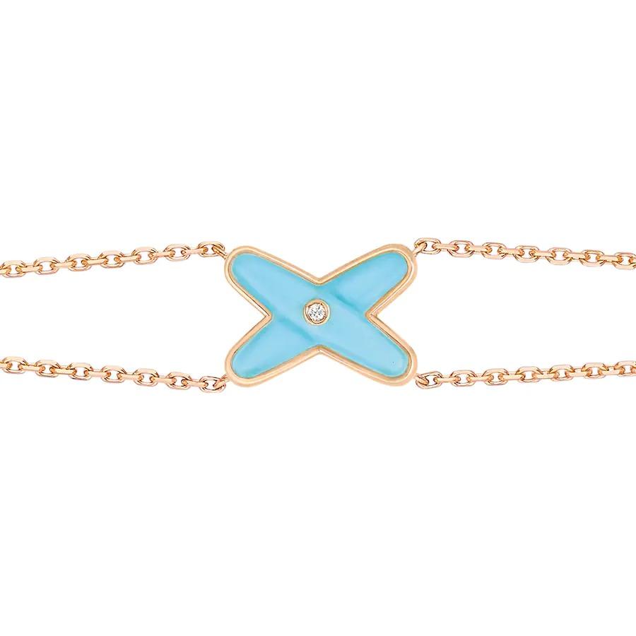 [⭐Veyra]JEUX BRACELET TURQUOISE PINK GOLD 1 DIAMOND