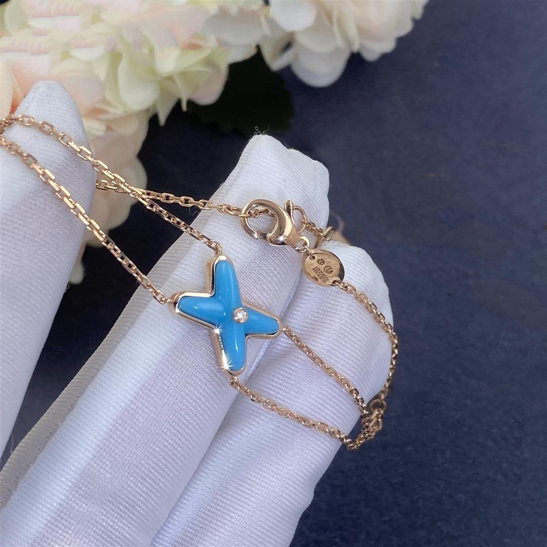 [⭐Veyra]JEUX BRACELET TURQUOISE PINK GOLD 1 DIAMOND