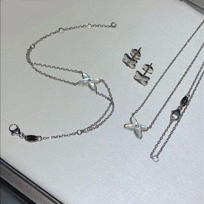 [⭐Veyra]JEUX BRACELET WHITE MOP SILVER 1 DIAMOND