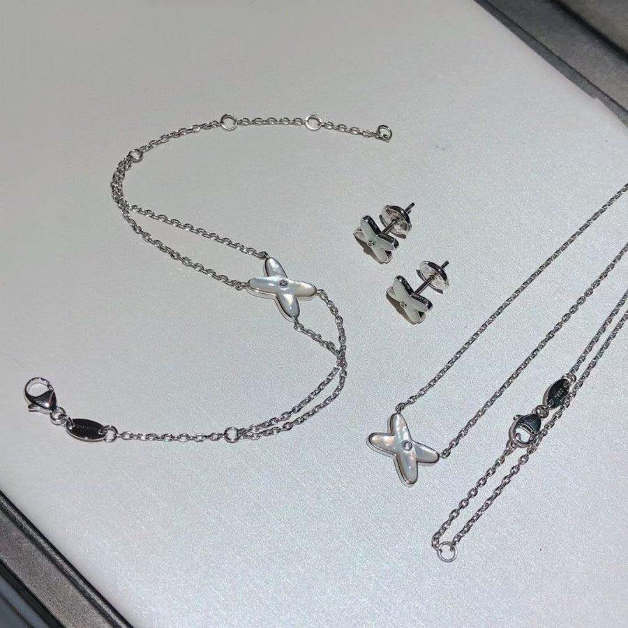 [⭐Veyra]JEUX BRACELET WHITE MOP SILVER 1 DIAMOND
