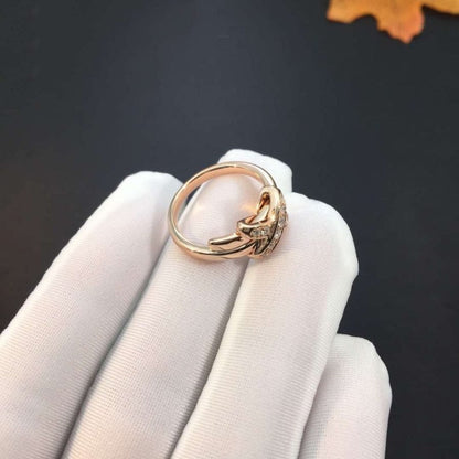 [⭐Veyra]JEUX DE PINK GOLD DIAMOND RING