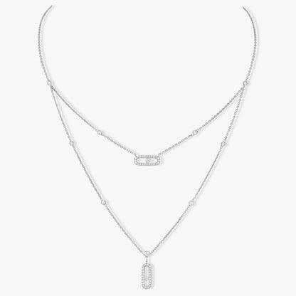 [⭐Veyra]MOVE 2 ROW DIAMOND NECKLACE