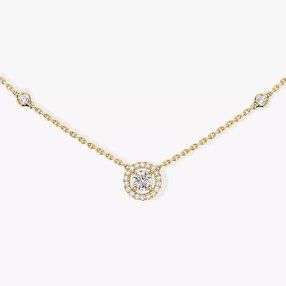 [⭐Veyra]Diamond Necklace 0,20ct Brilliant Shape Joy