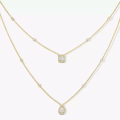 [⭐Veyra]Diamond Necklace My Twin 2 Rows