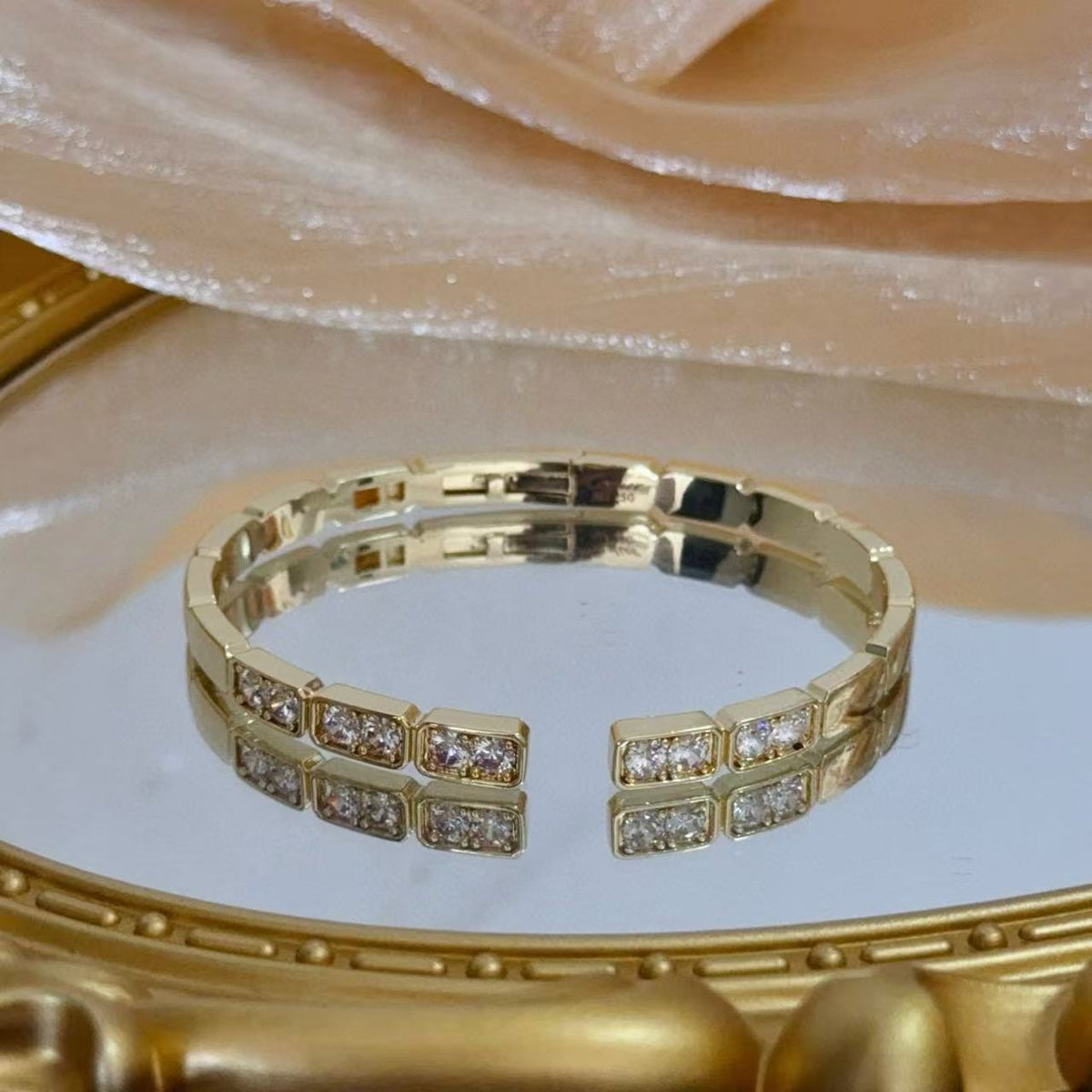 [⭐Veyra jewelrys]LOVE DIAMOND OPEN  BRACELET