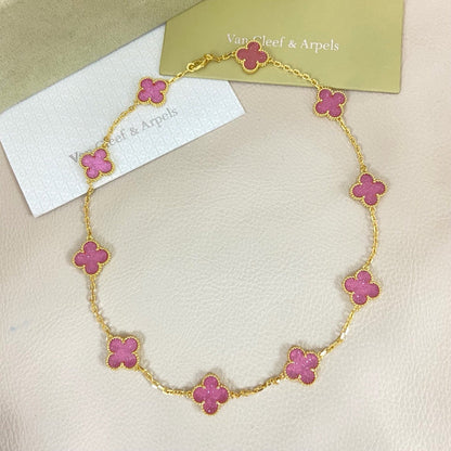 [⭐Veyra]CLOVER 10 MOTIFS  NEW BUBBLE PINK ENAMEL