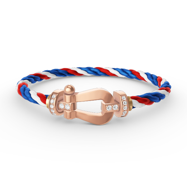 [⭐Veyra]FORCE LARGE HORSESHOE HALF DIAMOND BRACELET ROSE GOLD