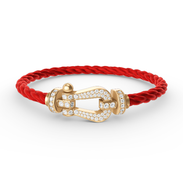 [⭐Veyra]FORCE LARGE HORSESHOE FULL DIAMOND BRACELET GOLD
