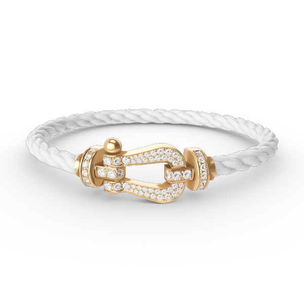 [⭐Veyra]FORCE LARGE HORSESHOE FULL DIAMOND BRACELET GOLD