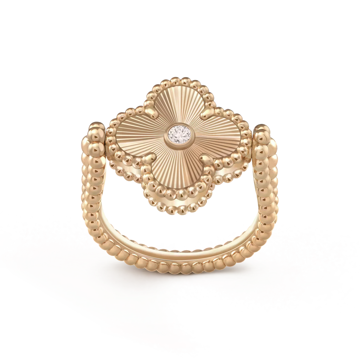 [⭐Veyra]CLOVER RIVERSIBLE ROSE GOLD RING