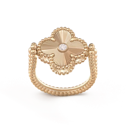 [⭐Veyra]CLOVER RIVERSIBLE ROSE GOLD RING