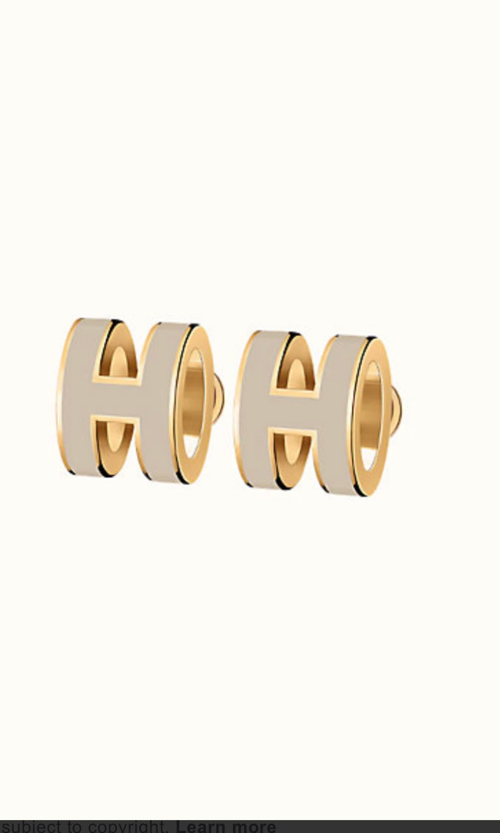 [⭐Veyra]MINI POP H GOLD EARRINGS GREY
