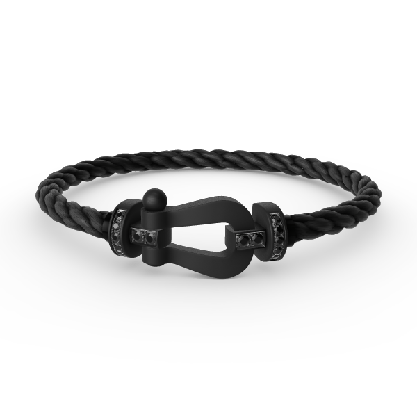 [⭐Veyra]FORCE LARGE SERIES HORSESHOE BLACK SAMURAI BRACELET