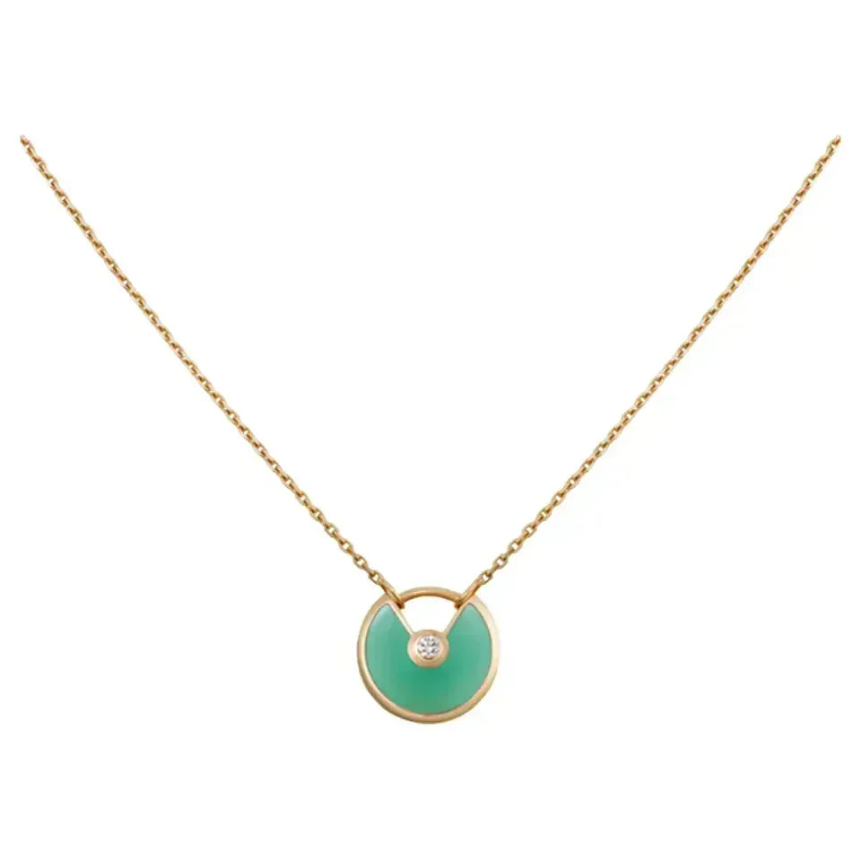 [⭐Veyra]AMULETTE GOLD MALACHITE NECKLACE