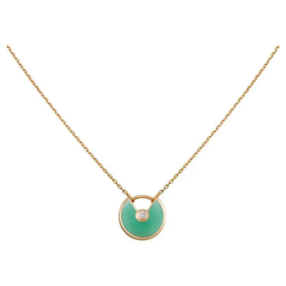 [⭐Veyra]AMULETTE GOLD MALACHITE NECKLACE